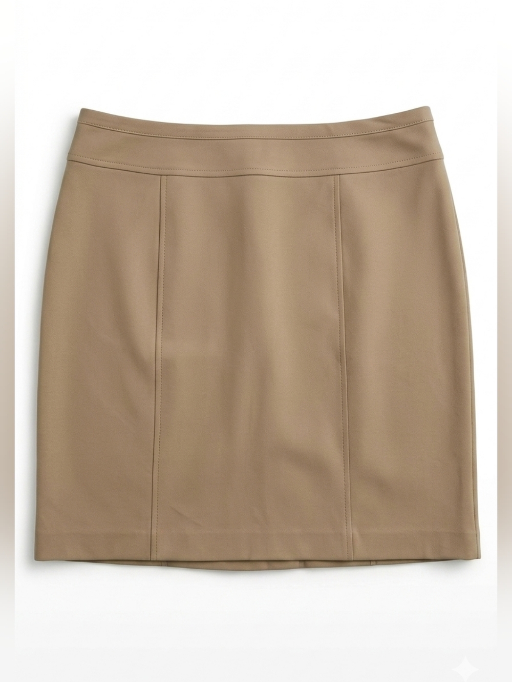 NWOT - ​Ellen Tracy Camel Ponte Knit Pencil Skirt  - Career Minimalist